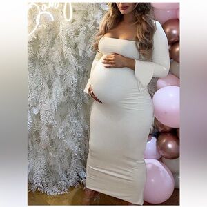 Long Sleeve Bodycon Maternity Dress